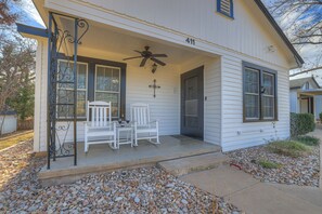 Enjoy the morning sunrise with a cup of coffee in the front porch rockers.