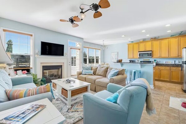Living room off of kitchen 