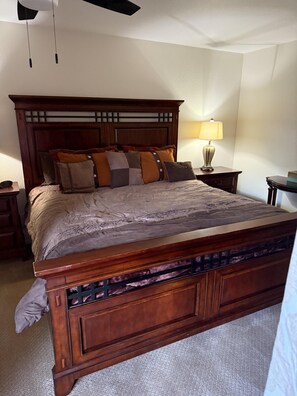 Quality King sized bed.