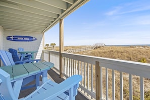 View from the LARGE balcony, overlooking the ocean!