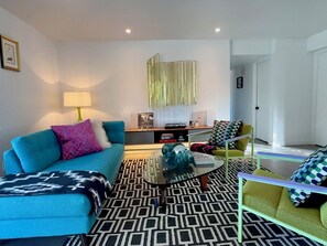 Record Player Credenza connected to Sonos Sound System