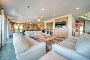 Spacious Living Area with Smart TV