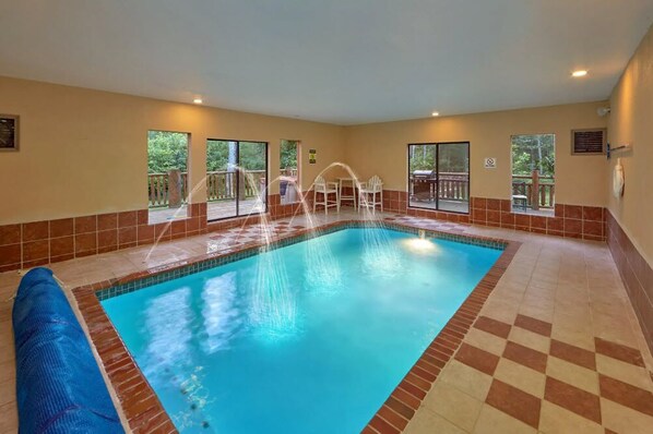 Splish splash in a private indoor heated pool!