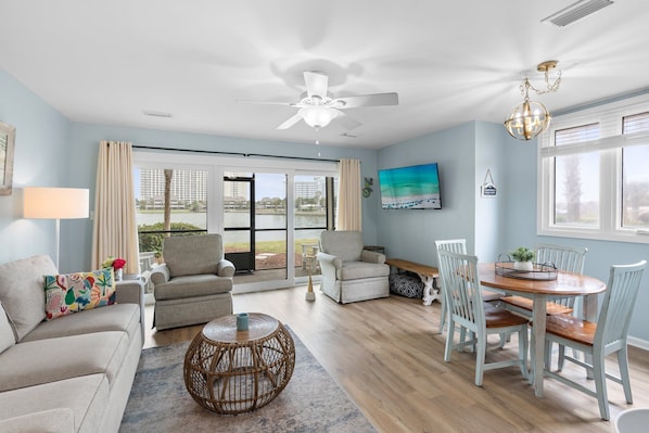 Living area with lakeview