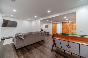Tri-Game Table for Air Hockey, Foosball, and Mini pool