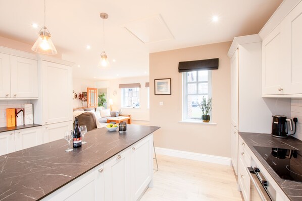 Open plan kitchen diner 