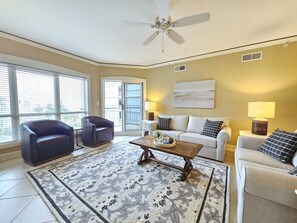 Living Room with Ocean Views at 4402 Windsor Court North