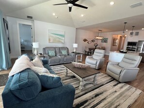 This is our open, spacious living room area.  Plenty of room for all the family.