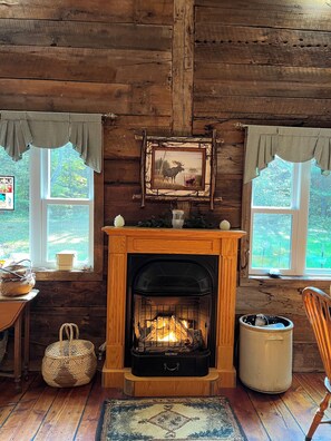 Gas fireplace for those cool evenings.