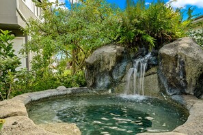 The hot tub is shared with other guests potentially staying in the guest suite. 