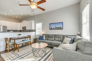 Living Room | Single-Story Home | Smart TV | Central A/C & Heat