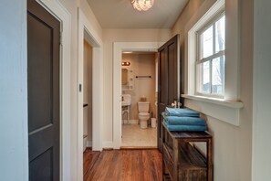 Hallway, closet, and kitchenette