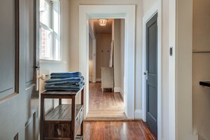 Hallway, closet, and kitchenette