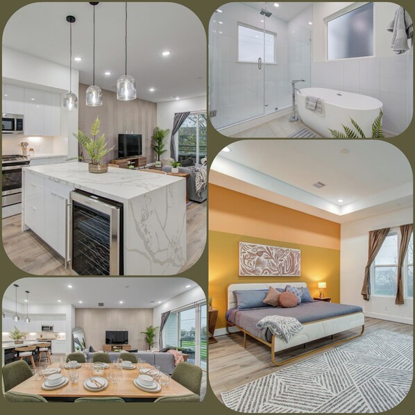 Open floorplan, spacious, eco-friendly materials, luxury. 80 mbps high internet