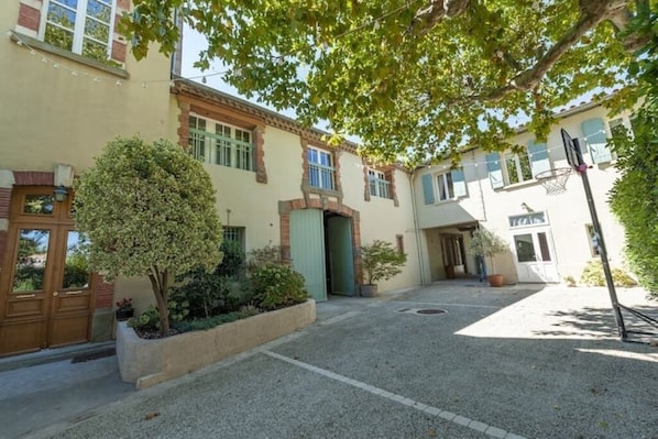 Front courtyard. Entrance to gite on the right-hand side