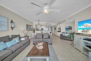 Plenty of seating in living room