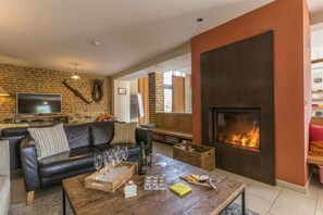 fireplace in the living room