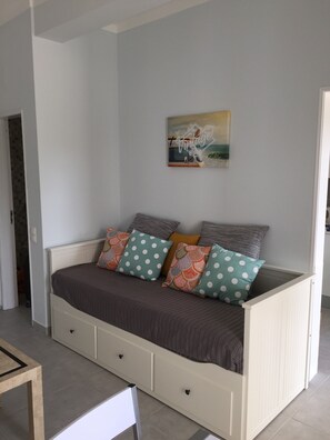 main sofa bed which opens into a big queen size bed
