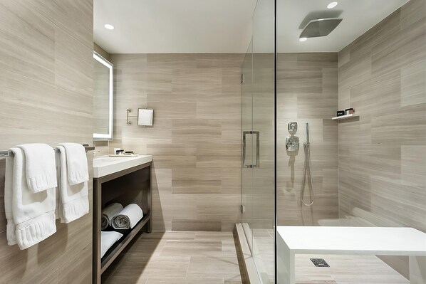 Bathroom with the essential toiletries provided!