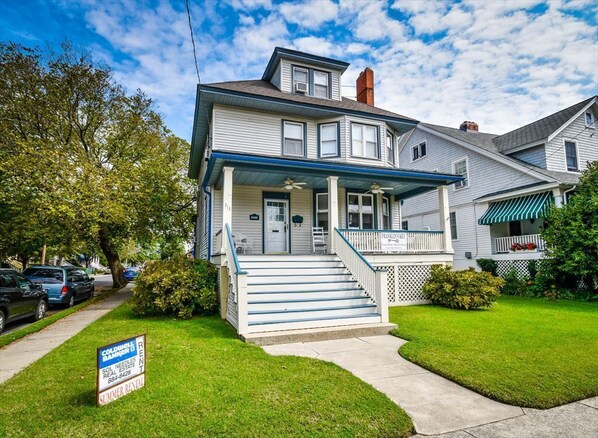 Charming Victorian home with a spacious front lawn, just three blocks from Cape May beach and the Washington Street Mall.