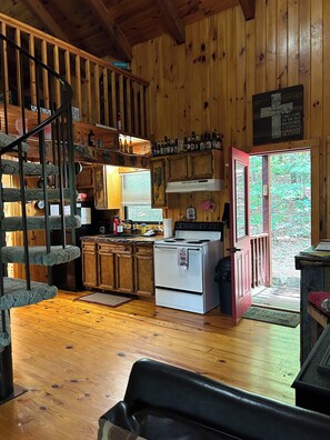 Living room and kitchen