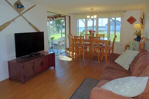 Dining table and TV room