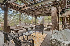 seating area on massive deck