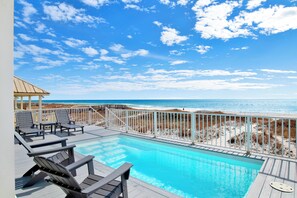 Private beachside pool