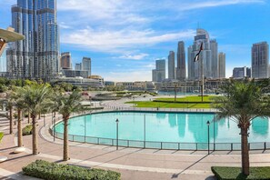 Stunning View: Relax on your balcony overlooking vibrant Dubai’s skyline and serene waters!