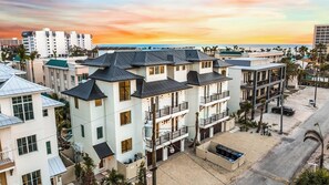 Twilight - Aerial Drone - Front Elevation