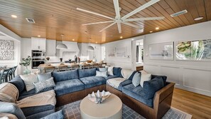 Great Room - Open Floor Plan - Fully Stocked Kitchen, Dining for 8 and Bar seating for 6 - Balcony Access