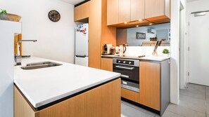 Fully equipped kitchen with modern appliances
