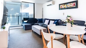 Spacious seating, warm lighting, and thoughtful design touches