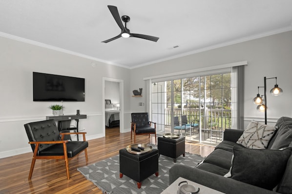 Living Room with Patio Access