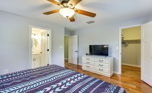 Spacious Bedroom with King-Size Bed and TV