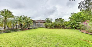 Huge backyard. Perfect for your furry friends to run and play.