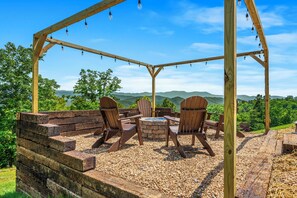 Spend time around the fire pit and take in the beautiful views.