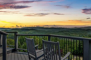 Early morning view outside of master bedroom.