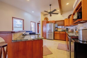 Island with electric stove top