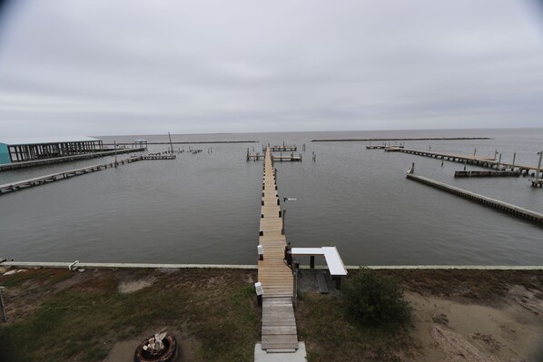 Boat access and fishing pier.