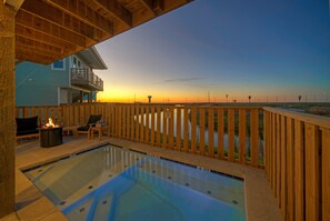 Private pool with incredible sunrise views.