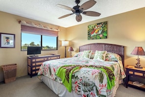 Bedroom 1: King bed