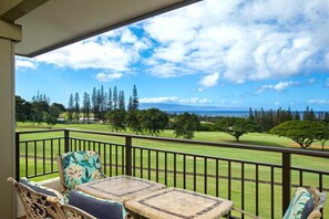 Sip your morning brew or sunset cocktail on this charming lanai?where the golf greens glow and skies stretch forever     KGV-17V3