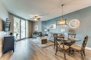 Living Room | Full Sleeper Sofa | Smart TV | Single-Story Unit