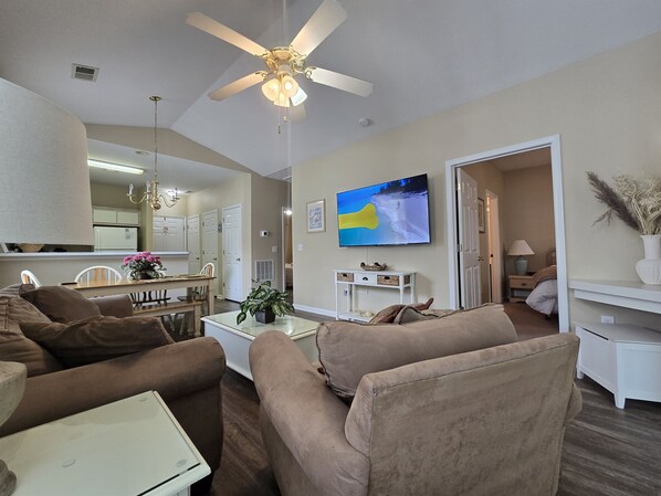 Dining Space Nested Right Between the Kitchen and Living Room