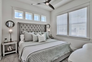 Bedroom 1: King bed, main floor
