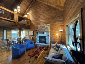 Living Area - Living room with electric fireplace.