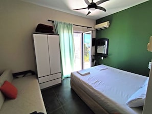 bedroom with balcony