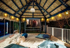 Tiki Hut and Outdoor Cinema