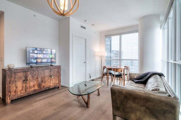 Relax in style with plush seating, a cozy ambiance, and modern décor.